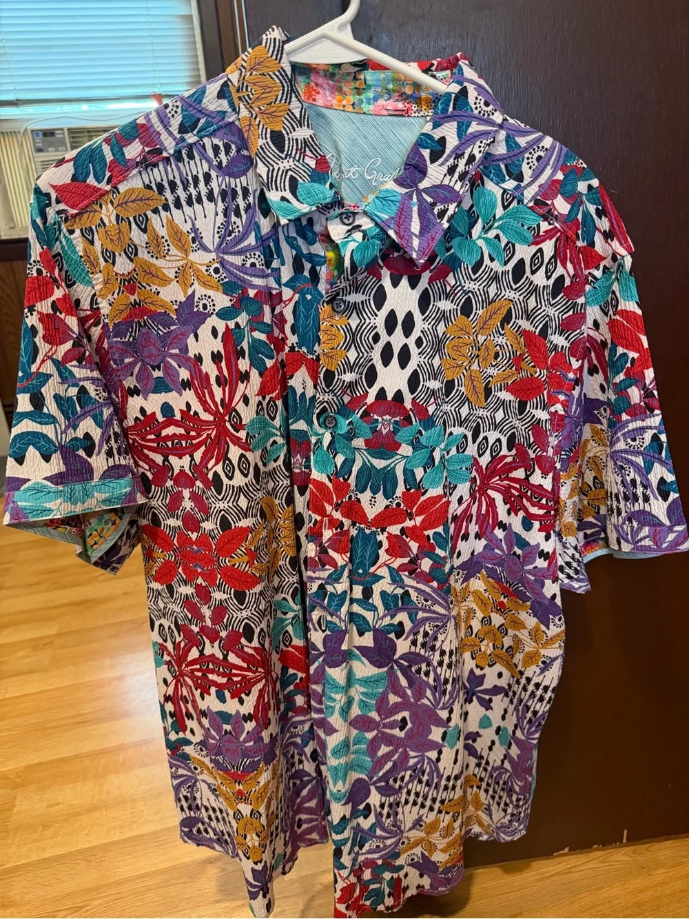 Robert Graham Multicolor Floral & Geometric Short-Sleeve Button-Down Shirt